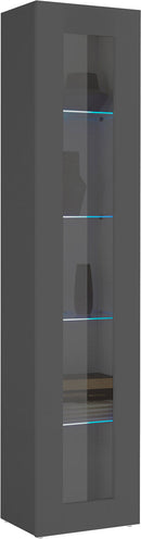Mobile Vetrina 1 Anta 40×30×180 cm Maruska Grigio Antracite Opaco