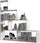 Bibliothèque 145x29x145 cm 9 étagères en mélaminé blanc