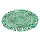 Set 6 Tovagliette con Frange Ø45x0,5 cm  in Polipropilene VdE Tivoli 1996 Shades of Greenery