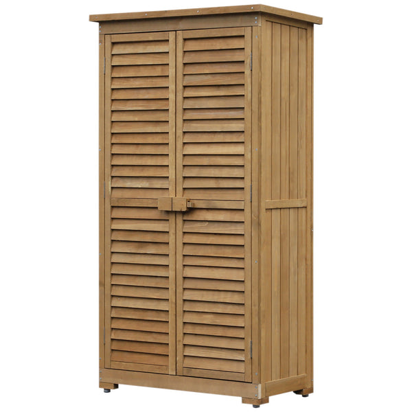 Armoire à outils de jardin étanche 3 étagères en bois 87x46,5x160 cm acquista