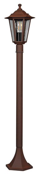 Lampada Palo da Esterno Attacco E27 in Alluminio Ruggine 