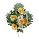 Set 3 Fiori Artificiali Frontale Dalia Margherita per 12 fiori 49 cm 