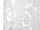 Porta Ombrelli Bianco Heart Ø21x55 cm in Ferro Bianco e Oro