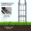 Arco da Giardino 153x40x210 cm In Metallo Nero