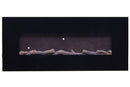 Camino Elettrico da Parete 128x55x14 cm 1500W Effetto Fiamma Sined Stelvio Nero