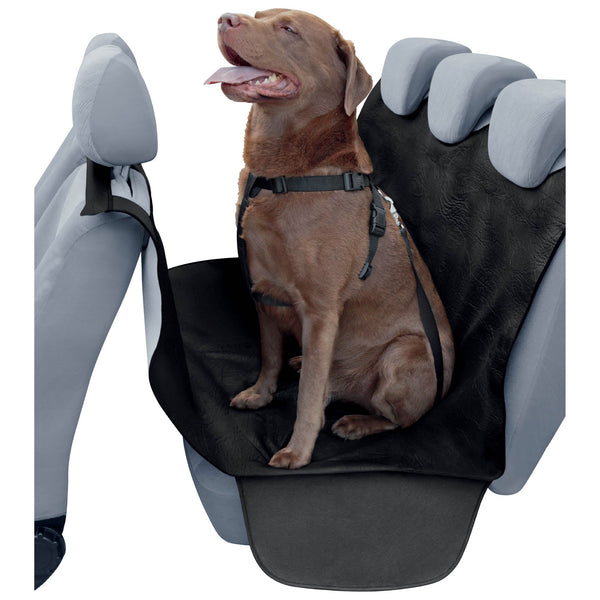 acquista Housse de siège arrière de voiture pour chiens 127x160 cm en simili cuir noir