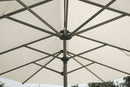 Ombrellone da Giardino Doppio 2x4m Palo Ø38 mm Antracite e Ecrù