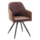 Poltrona in Similpelle 50x56H89 cm Marrone