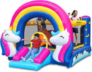 Castello Giostra Gonfiabile Interattivo Fantasy Unicorn con Pompa Happy Hop