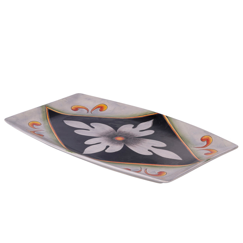 Piatto Rettangolare Stondato 46x29,5x3 cm  in Dolomite VdE Tivoli 1996 Infinito  