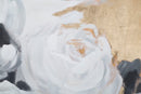 Dipinto su Tela Bianco Flower 90x3,7x90 cm in Legno di Pino e Canvas Multicolor