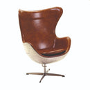 Poltrona in Similpelle 78x76H113 cm Marrone