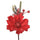 Set 12 Pics avec Magnolia H21 cm Rouge