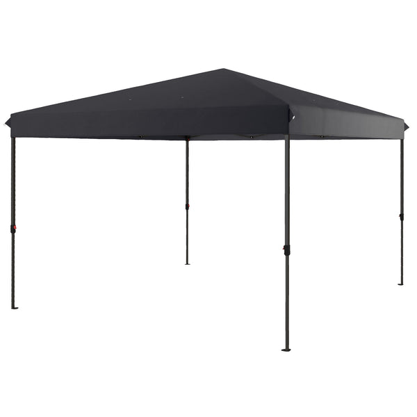 online Gazebo Pieghevole 3.6x3.6m con Apertura a Bottone Altezza Regolabile e Borsa con Ruote Nero