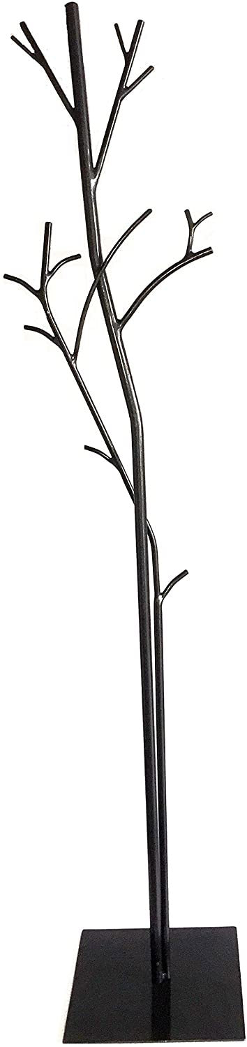 Appendiabiti da Terra 33x33x178 cm in Ferro Battuto Vasconi Platano Grafite