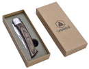 Coltello Pieghevole con Manico in Legno Scuro