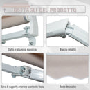 Tenda da Sole a Braccio 2.95x2m Avvolgibile Manuale a Parete in Poliestere Beige 