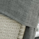 Lettino Prendisole da Giardino 60x200x40 cm in Rattan PE Grigio