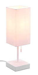 Lampada da Tavolo da Interno Attacco E14 in Metallo Bianco Opaco