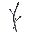 Appendiabiti da Terra Attaccapanni Modello Albero con Foglie 185 cm Nero 