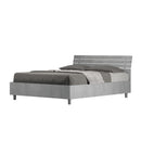 Letto Matrimoniale Francese Testata Doghe Inclinata Ankel Grigio Varie Misure