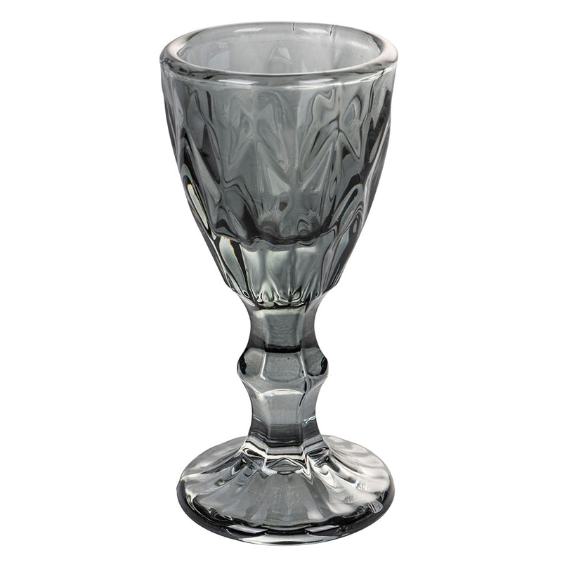 Set 6 Tazzine per Liquori Liquorini Prisma Stones in Vetro VdE Tivoli 1996 Grigio