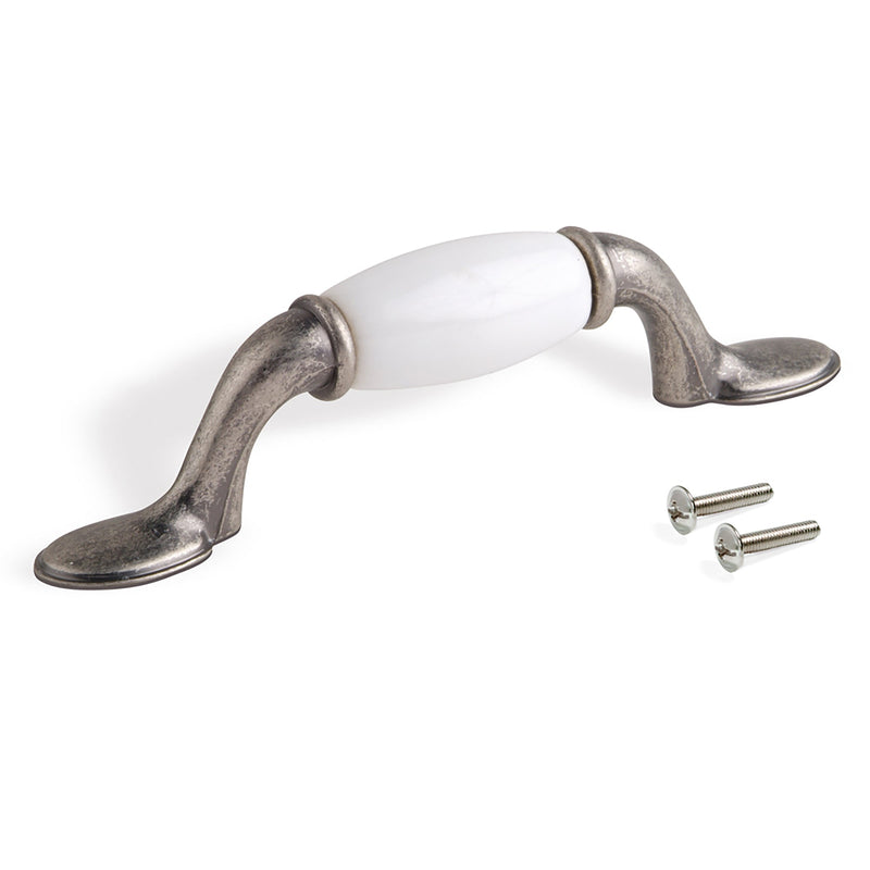 Maniglia per Mobile Papua Interasse 76 Argento Antico Zama Emuca