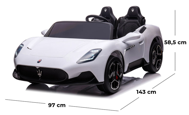 Macchina Elettrica per Bambini 12V con Licenza Maserati MC20 Bianca