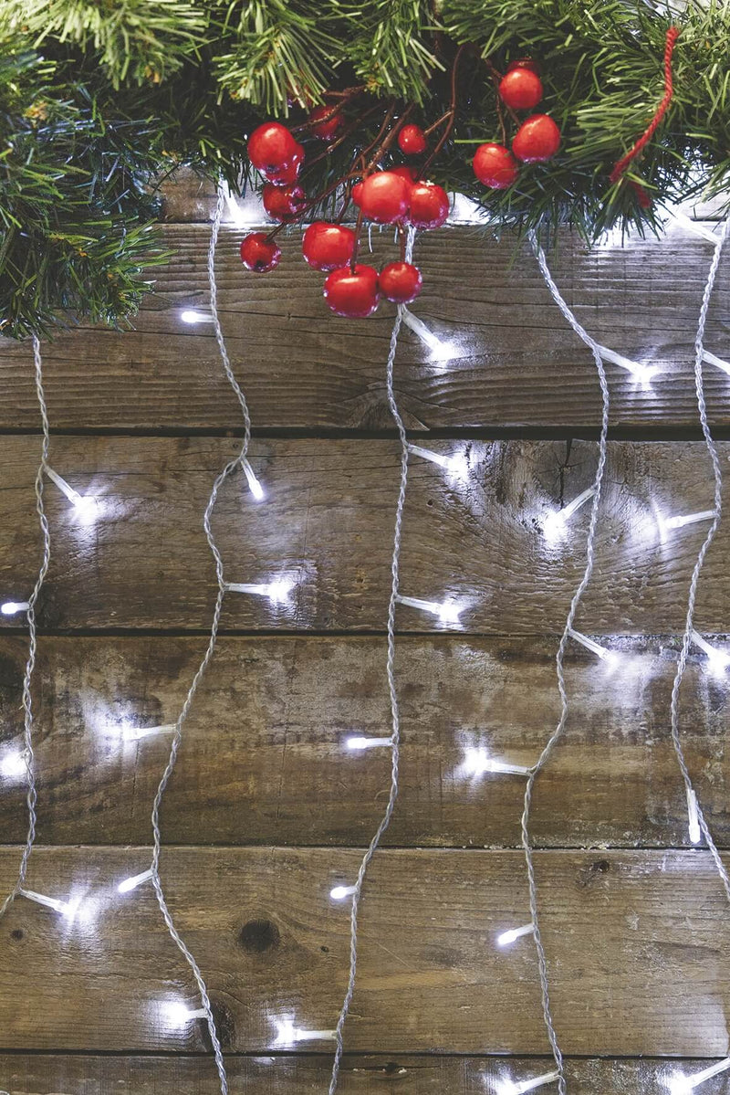 Tenda Luminosa Natalizia Bianca da Esterno-Interno Soriani 230V Varie Misure