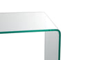 Tavolino Rettangolare in Vetro 120x40x72cm TFT Glass Trasparente