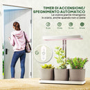 Lampade per Pianta 42 Luci LED con 3 Vasi Timer e Illuminazione Regolabile Bianco      