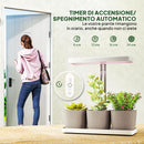 Lampade per Pianta 42 Luci LED con 3 Vasi Timer e Illuminazione Regolabile Bianco      