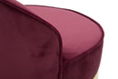 Sedia Mini Paris Bordeaux Ø45x62 cm Legno Spugna e Velluto Sintetico Bordeaux e Nero e Oro