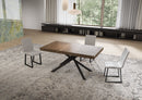  Tavolo Allungabile 160-420x90x74 cm Niket Noce Gambe Antracite