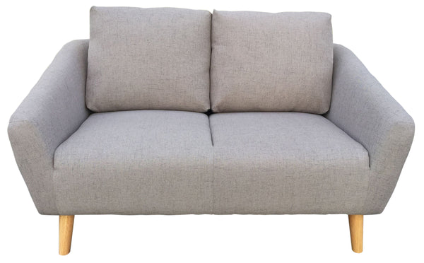prezzo Canapé Design Canapé 2 Places Tissu Gris Pieds en Bois pour Bureau à Domicile
