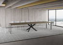 Tavolo Allungabile 160-420x90x77 cm Volantis Premium Tortora Telaio Antracite 