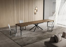 Tavolo Allungabile 140-400x90x74 cm Niket Noce Gambe Antracite