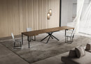  Tavolo Allungabile 120-380x90x74 cm Niket Noce Gambe Antracite