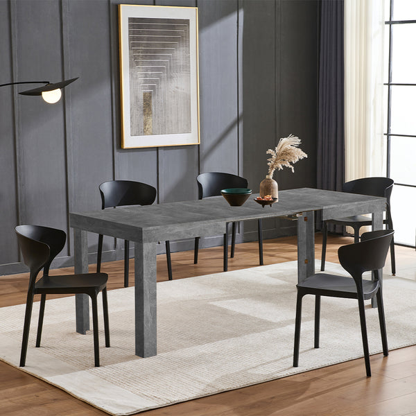 Tavolo da Pranzo Allungabile 120-200x80x76 cm in Legno Effetto Cemento sconto