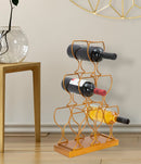 Porta Bottiglie Glass 6 Posti 31x12,7x53 cm in Ferro Oro
