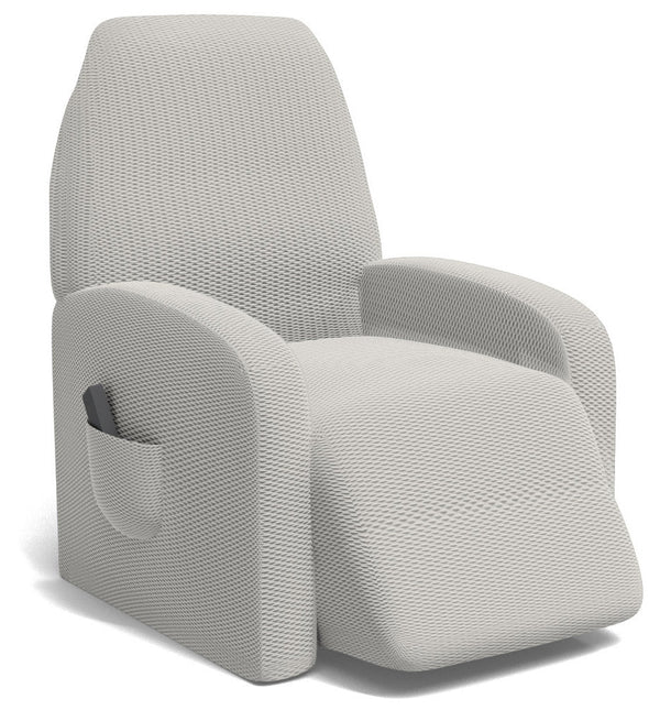 sconto Housse de fauteuil inclinable extensible taille unique avec poche latérale crème