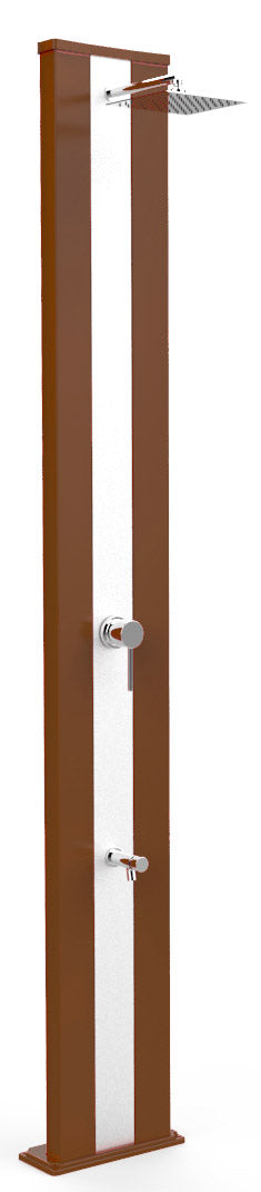 acquista Doccia Solare da Giardino 40L Miscelatore e Lavapiedi Arkema Dada S Fascia Inox Oro Van Gogh