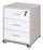 Commode 3 Tiroirs sur Roulettes 50x70x41 cm Orme Clair/Blanc Flammé