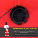 Babbo Natale Gonfiabile H250 cm con Mongolfiera Luci LED Multicolore