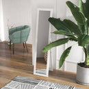 Specchio con Cornice con Piedini e Ganci per Utilizzo a Muro o a Parete 37x40x155 cm  in MDF 