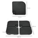Base per Ombrellone 99,7x99,7x8,3 cm set 4 Pezzi Impilabili in HDPE Nero  