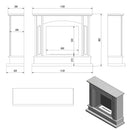 Camino a Bioetanolo da Pavimento 112x96,2 cm Flig Dover