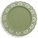 Set 6 Sottopiatti in Metallo Traforato Ø 32cm Villa d'Este Colors Verde Oliva