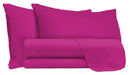 Set Lenzuola Matrimoniale Sopra Sotto e Federe Tinta Unita Fucsia