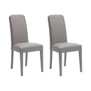 Set 2 Sedie 59x46xH99 cm in Similpelle Anita Grigio Scuro